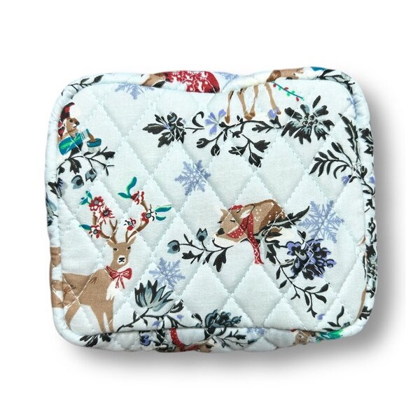 New Vera Bradley Merry Mischief Snow Day 3 Piece Cosmetic Bag Organizer Gift Set - Picture 7 of 9